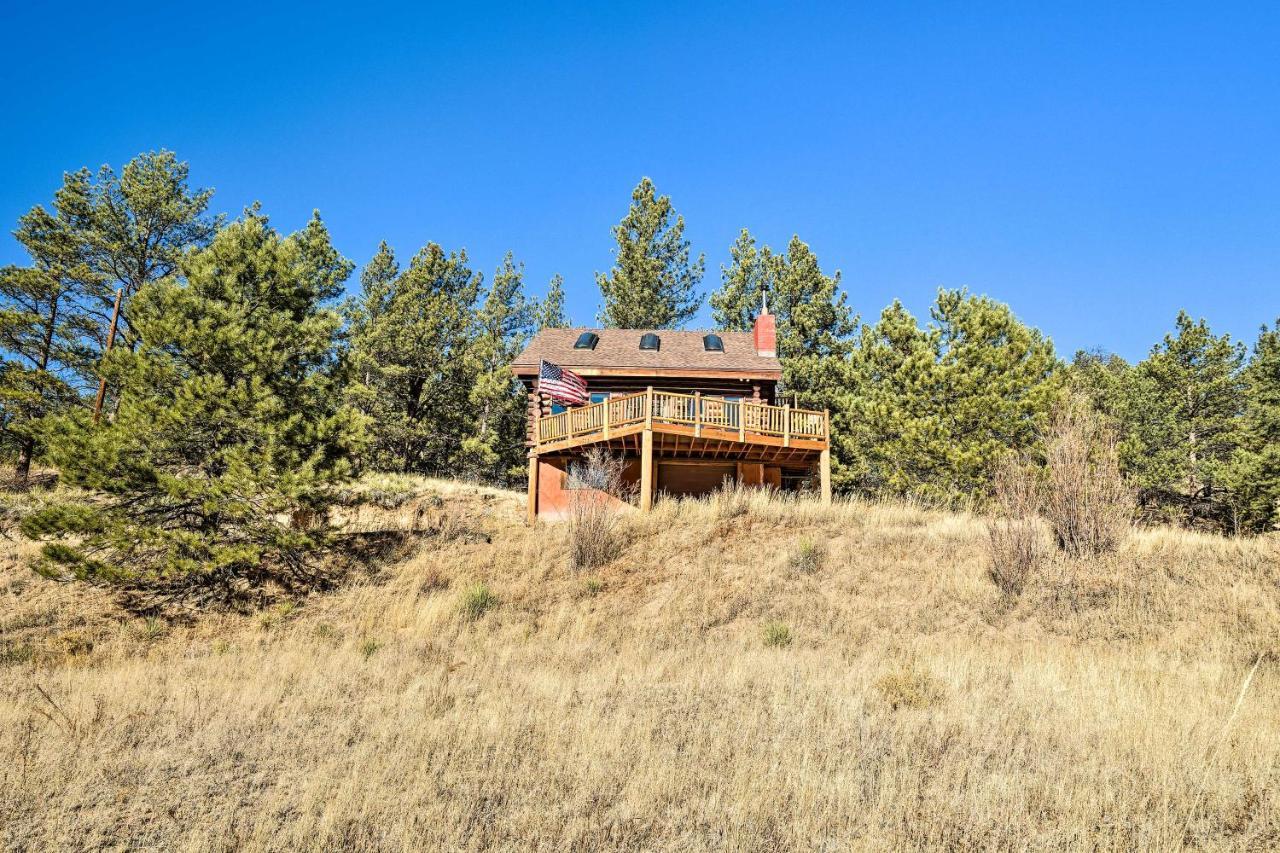Classic Colorado Log Home With Mountain Views! Florissant Εξωτερικό φωτογραφία