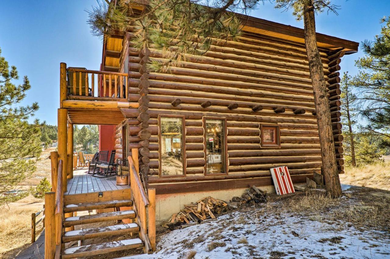 Classic Colorado Log Home With Mountain Views! Florissant Εξωτερικό φωτογραφία